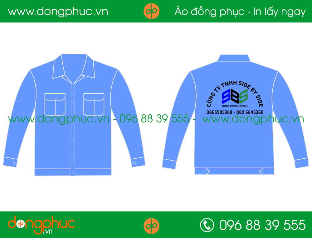 Áo bảo hộ đồng phục cty SBS